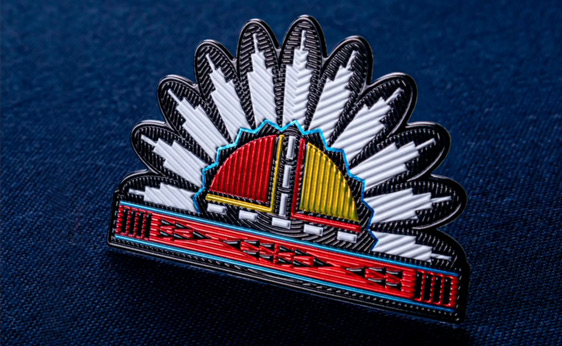 Full color custom flex patch close up
