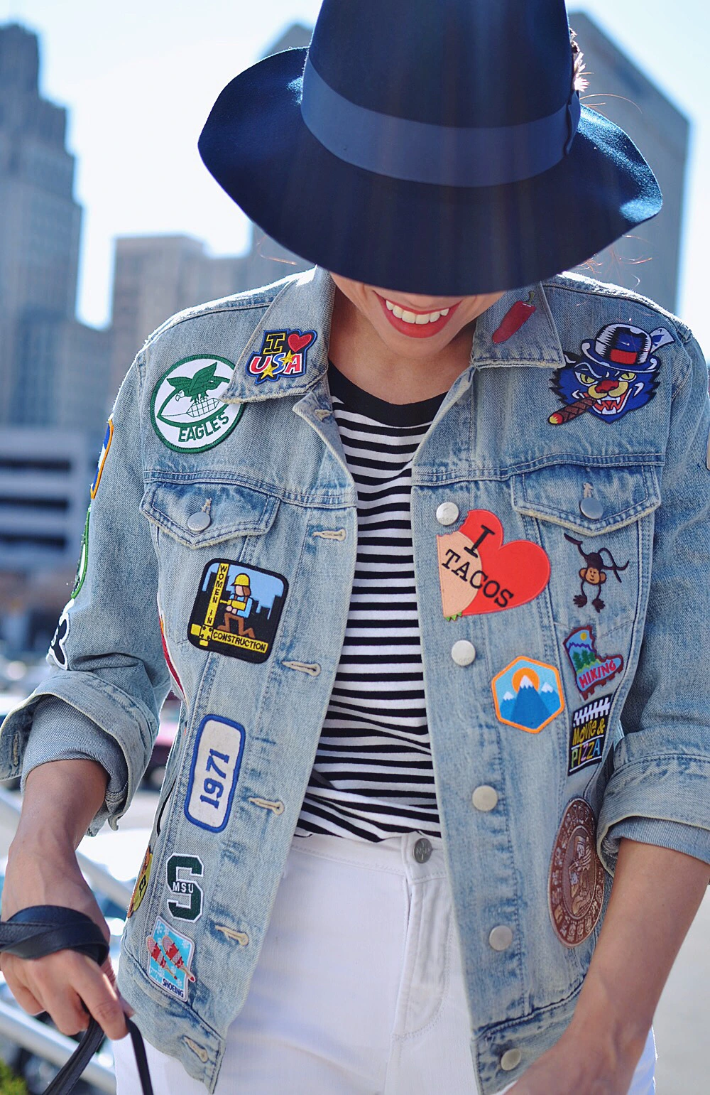 Custom patches for denim clothing
